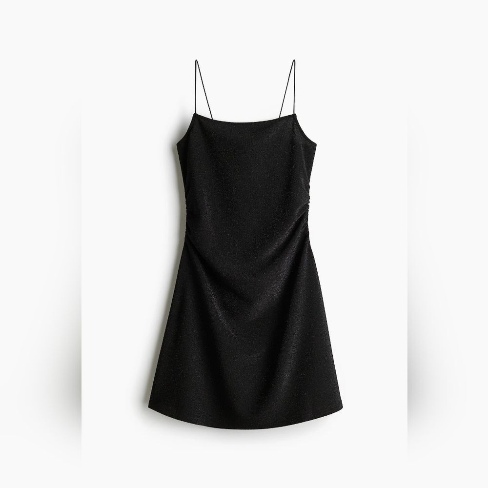H&M Shimmer Elegant Black Sleeveless Dress Size XL